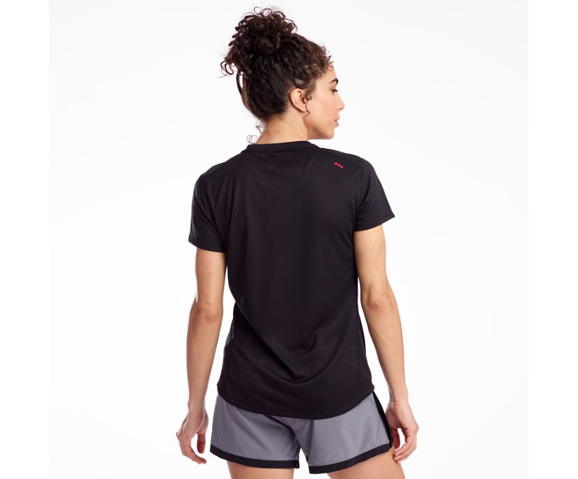 Saucony Stopwatch Short Sleeve Women's Shirts Black | AU 300FDNM